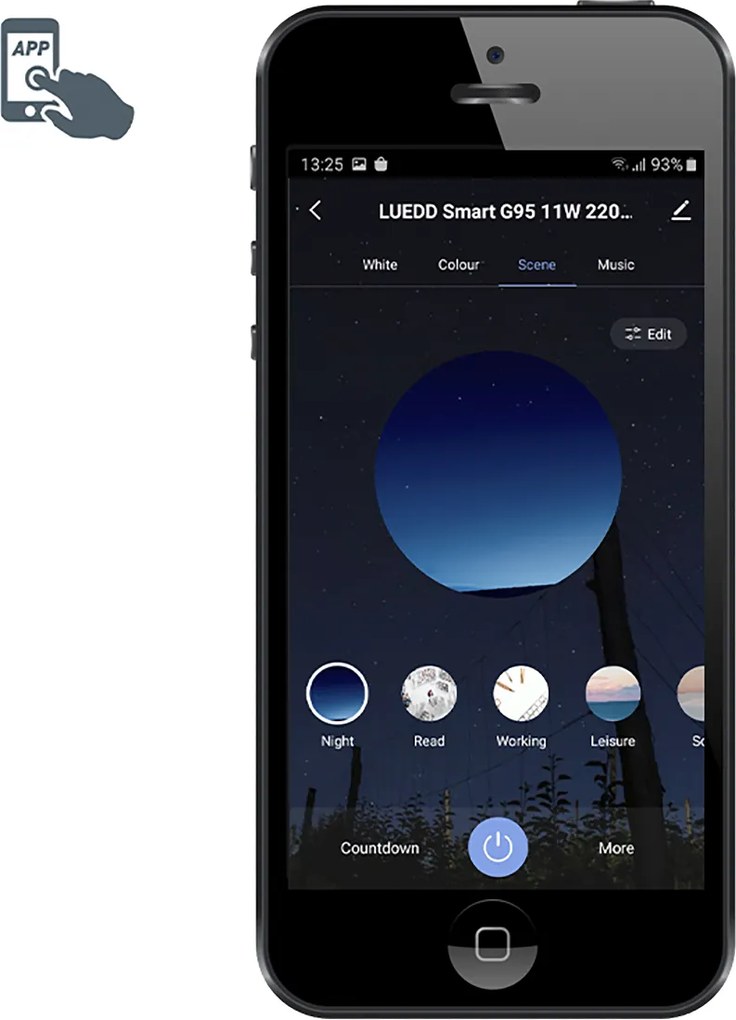 Комплект от 3 интелигентни LED крушки E27 A60 матови RGBW 8.5W 806lm 2700K