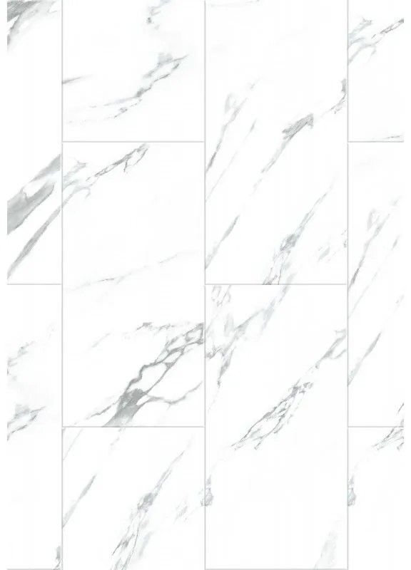 Mexen Glacier White проба на винилови панели 610 x 305 mm SPC 6,5 mm, IXPE 1,5 mm, 4 V-образна