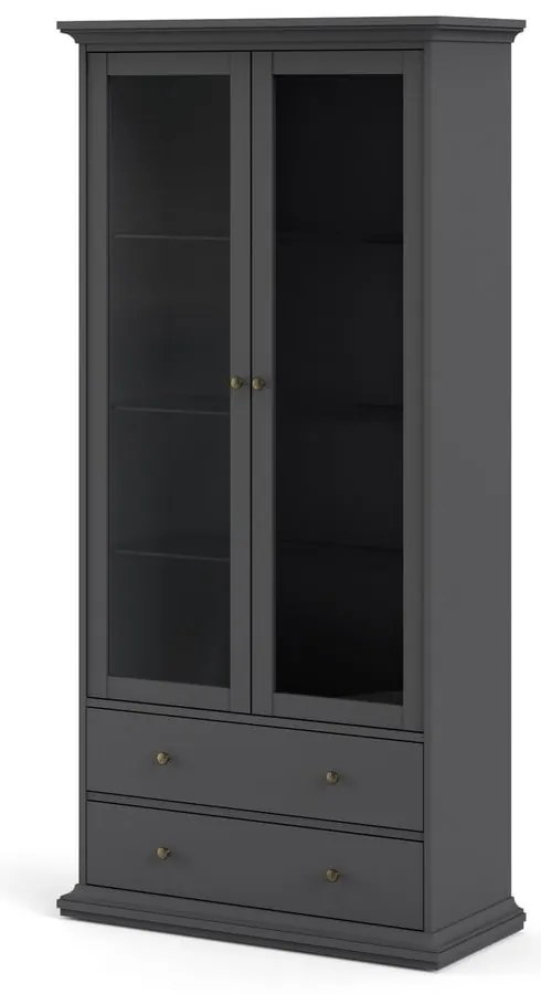 Сива витрина 96x201 cm Paris – Tvilum