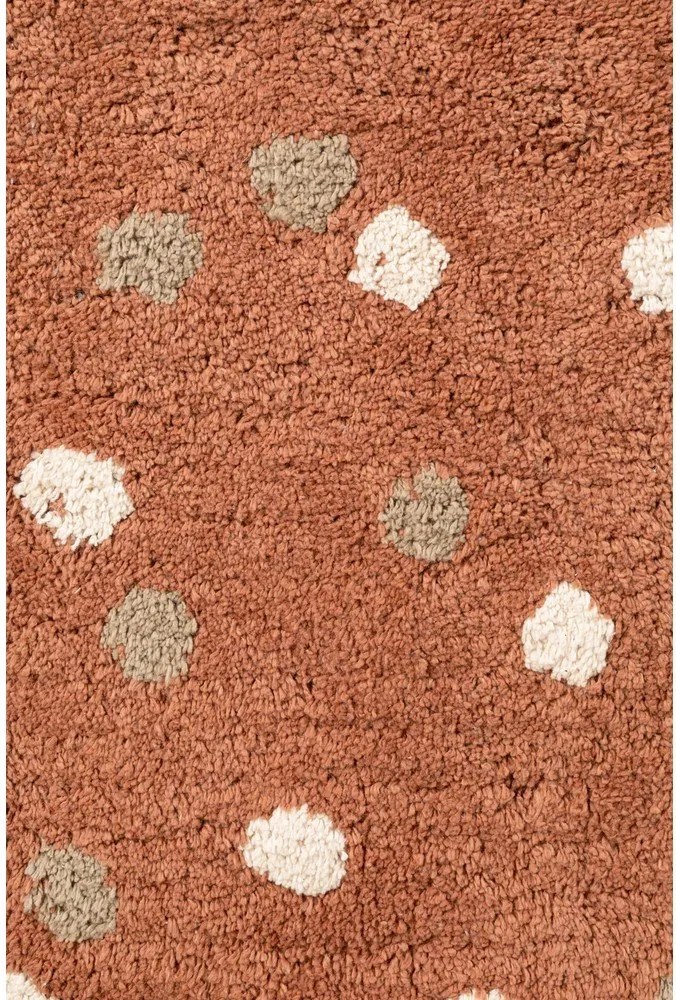 Кафяв памучен детски килим подходящ за пране/ръчно изработен 89x120 cm Snuggle Gino – Hanse Home