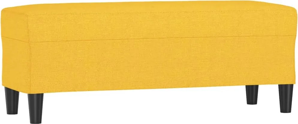 349412 vidaXL Пейка, светложълт, 100x35x41 см, плат