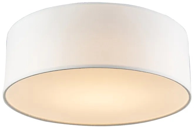 Таванна лампа бяла 30 см с LED - Drum LED