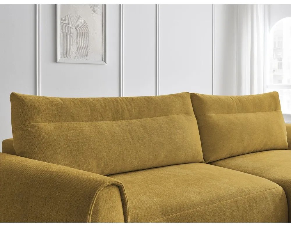 Ъглов диван в цвят жълта охра Aden – Bobochic Paris