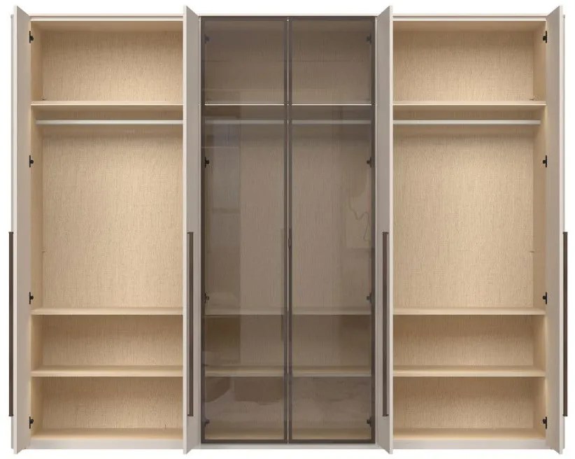 Гардероб Dutchess шесткрил 2 стъкло