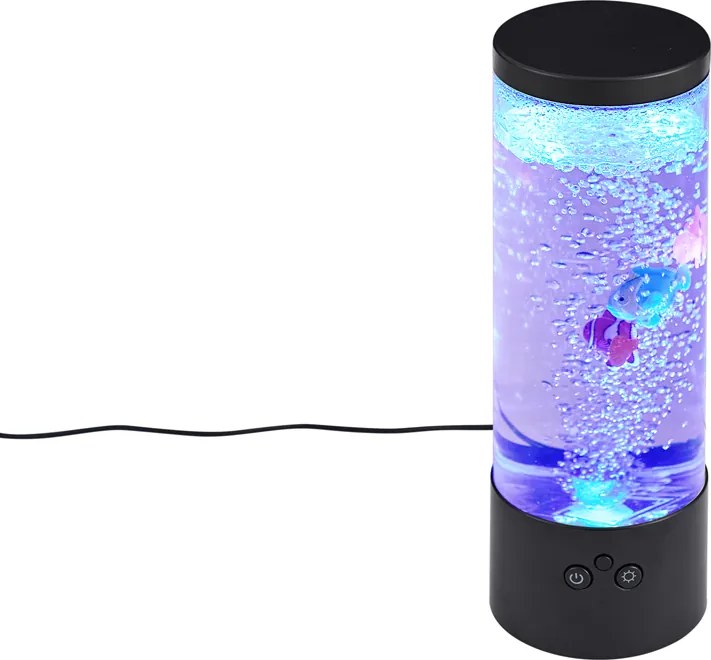 Тръба с балончета черна 30 см вкл. LED RGB - Sealife