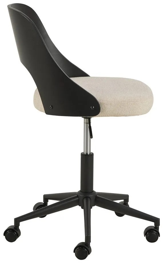 Офис стол в черен и бежов цвят Lucy – Actona