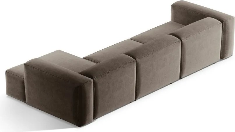 Кафяв ъглов диван (десен ъгъл) Bergamo – Cosmopolitan Design