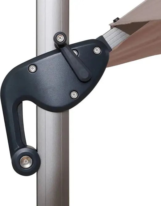 Градински чадър със странична стойка Hesperide Equador, Анодизиран,4x3 m - Сиво/Маслина