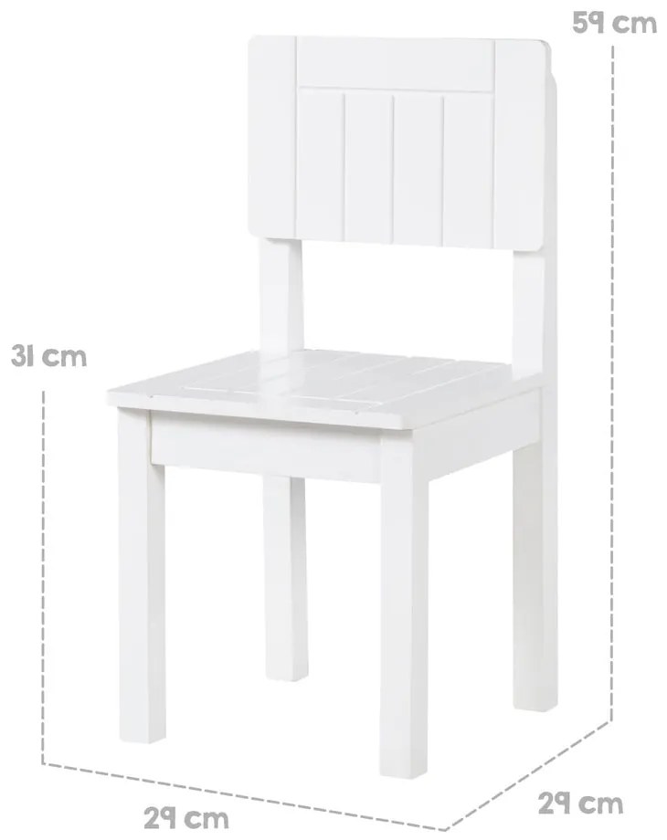 Бял детски стол – Roba