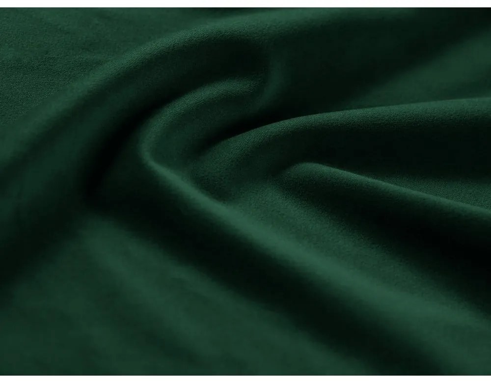 Зелен кадифен разтегателен ъглов диван с място за съхранение (десен ъгъл/U форма) Kyoto – Cosmopolitan Design