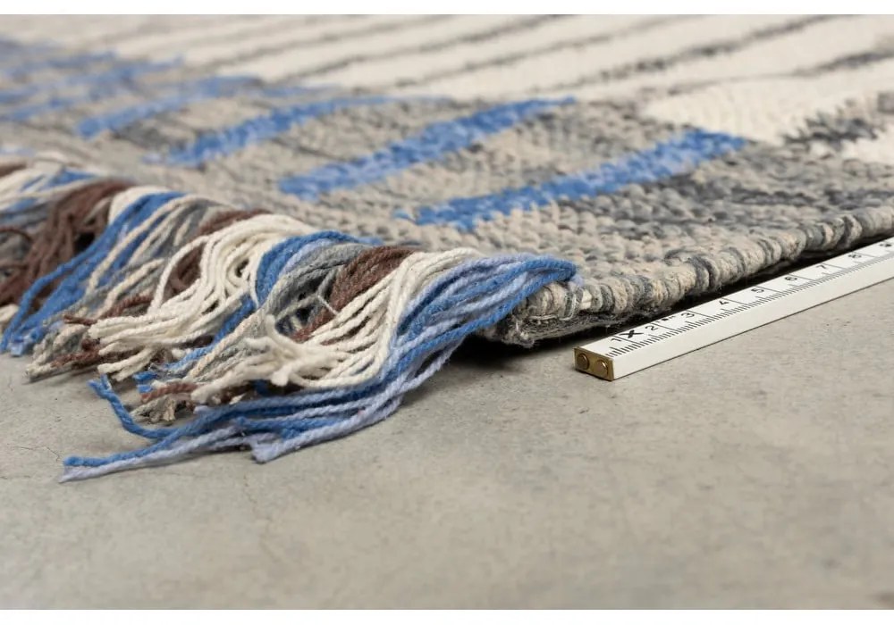 Син/кафяв памучен килим 160x230 cm Hampton – Dutchbone