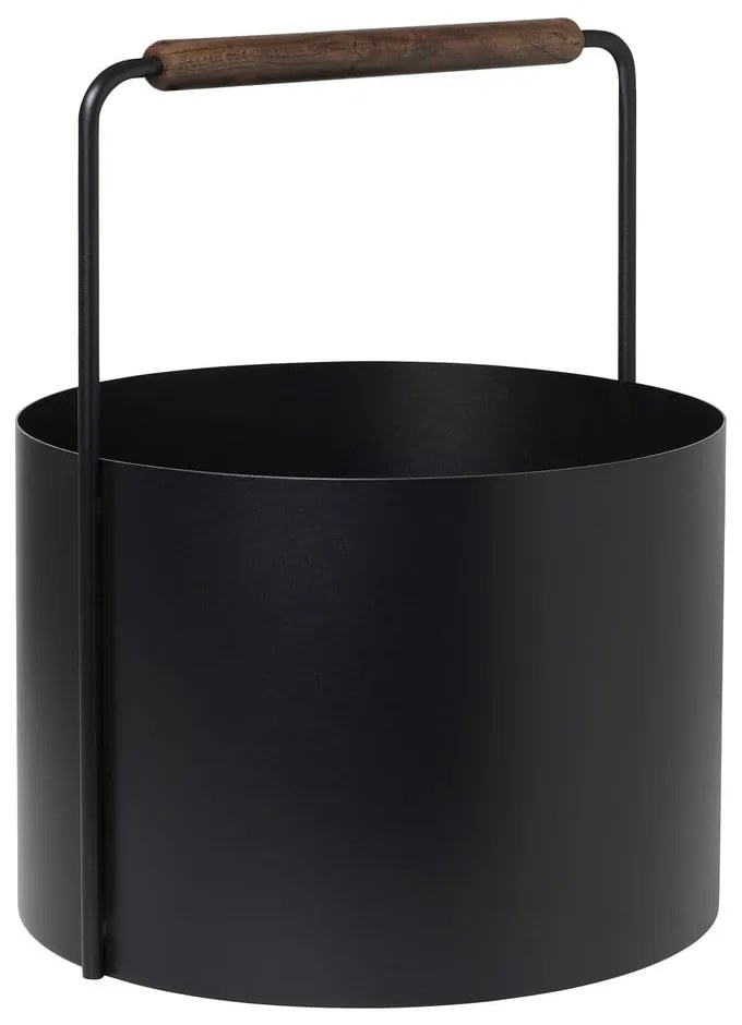 Черна метална кошница за дърва за огрев Камина - Blomus