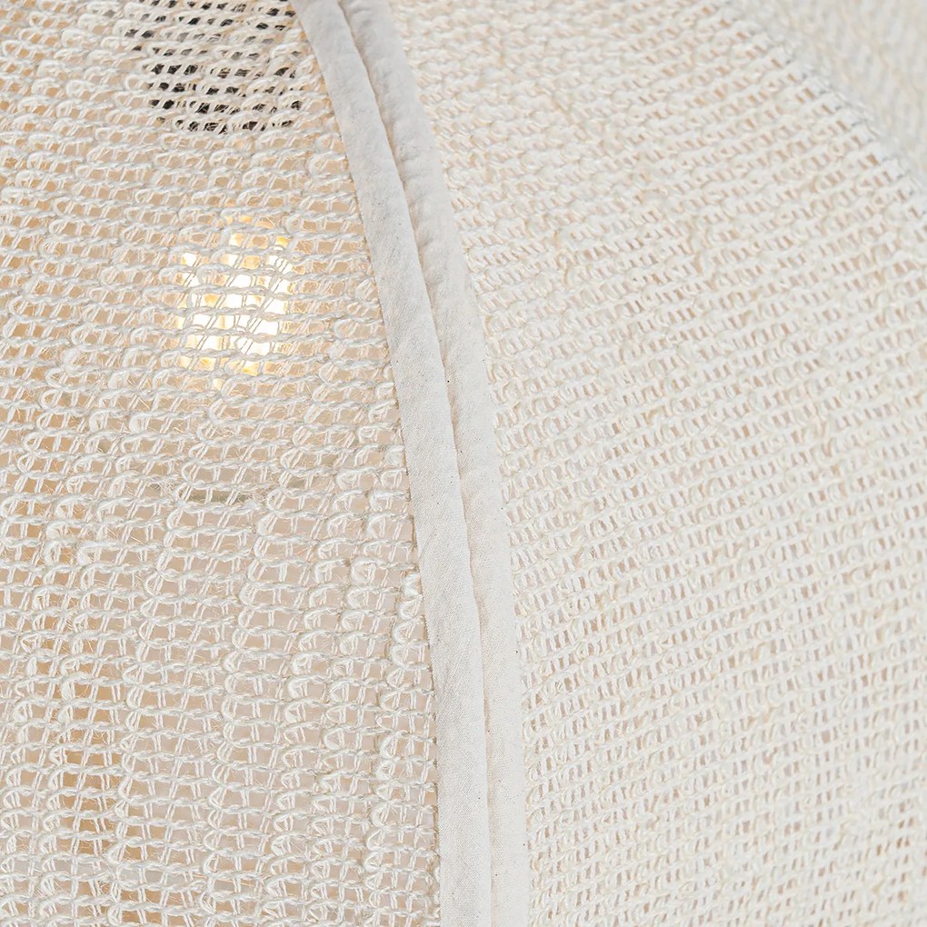 Ориенталски висящ лампион от естествен плат 48 см - Rob