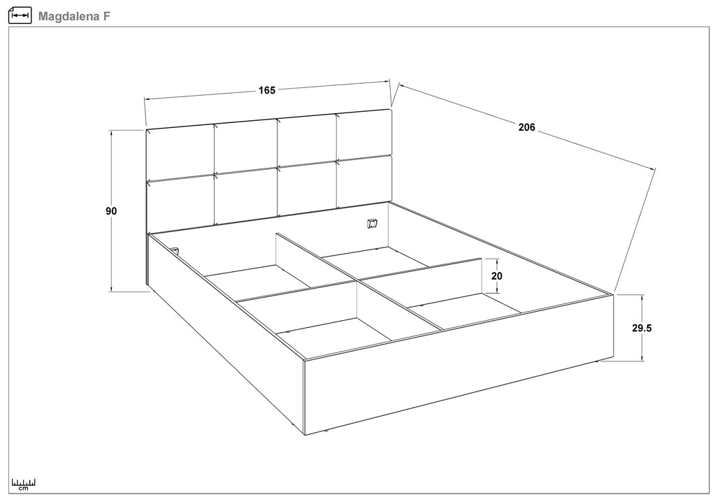 Спалня за матрак 160/200 Магдалена