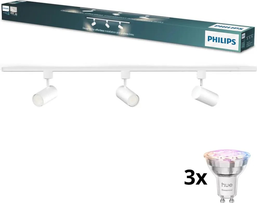 Philips-LED Димируемо точково осветително тяло в l.sys. EASYLINK HUE 3xGU10/4,7W/230V 1m бяло