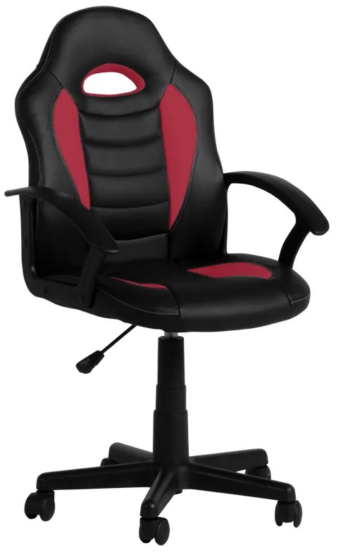 Работен стол Carmen 7526 - черно-червен