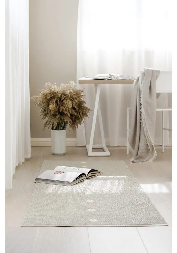 Бежова и кремава пътека за открито и закрито 70x280 cm Peg Linen Vanilla – Pappelina