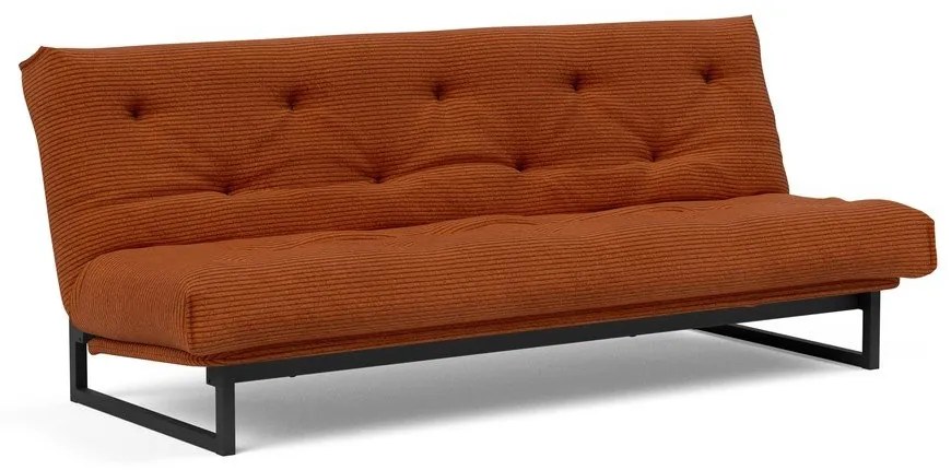 Оранжев сгъваем диван от рипсено кадифе 200 cm Fraction – Innovation