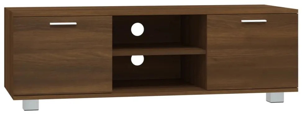 342621 vidaXL ТВ шкаф, кафяв дъб, 120x40,5x35 см, инженерно дърво