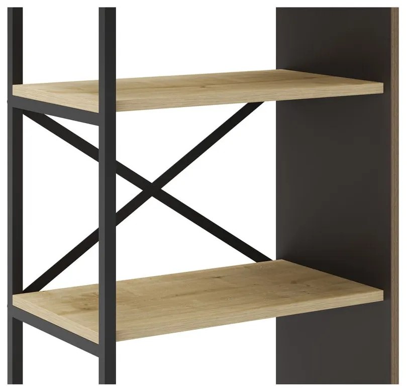 Етажерка за книги в дъбов декор в естествен цвят 58x175 cm Ara - Marckeric