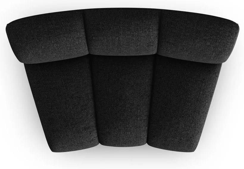 Черно-антрацитен модулен диван (среден модул) Lupine – Micadoni Home