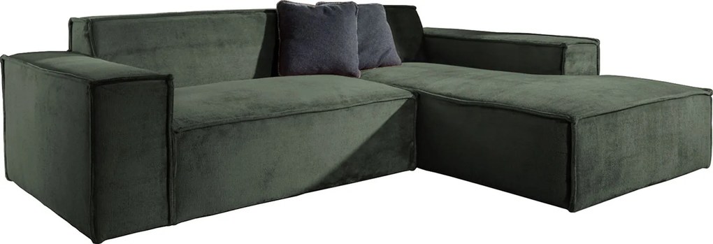 Γωνιακός καναπές Fubu-Prasino Skouro-Δεξιά