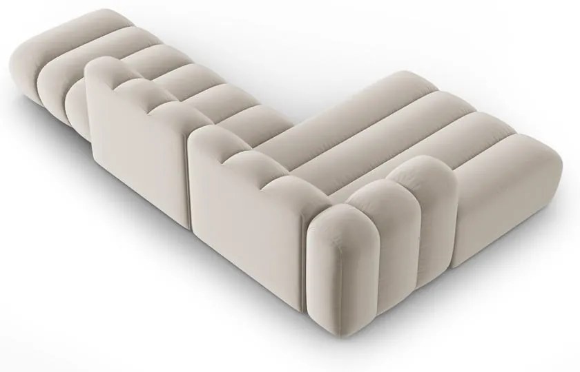 Бежов ъглов диван (ляв ъгъл) Lupine – Micadoni Home