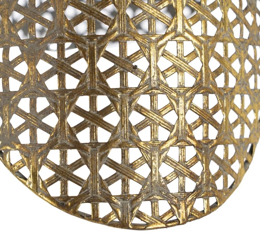 Висящо осветително тяло в златист цвят с метален абажур ø 24 cm – Ixia