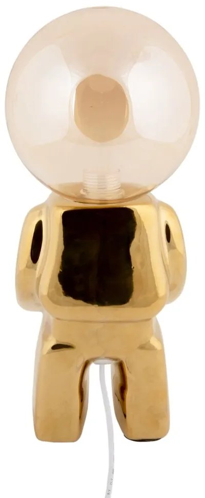 LED затъмняваща се настолна лампа в златисто със стъклен абажур (височина 27 cm) Ross – Leitmotiv