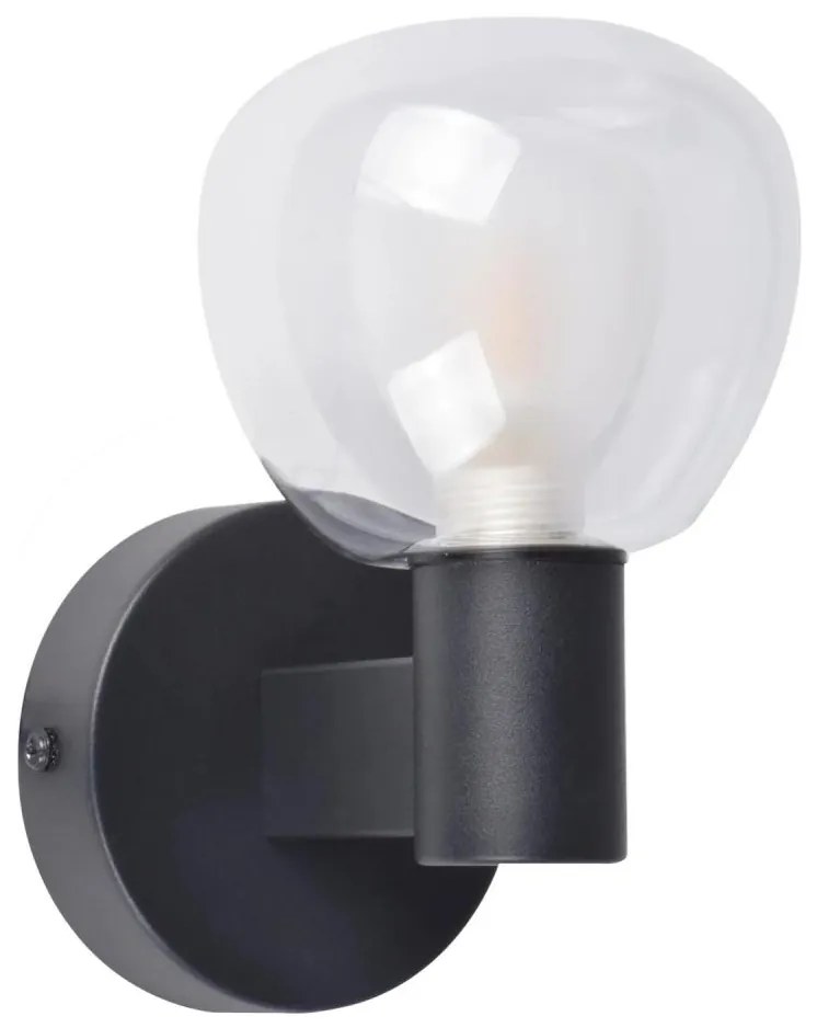 Стенен осветител за баня POLA 1xG9/5W/230V IP44 черен/прозрачен