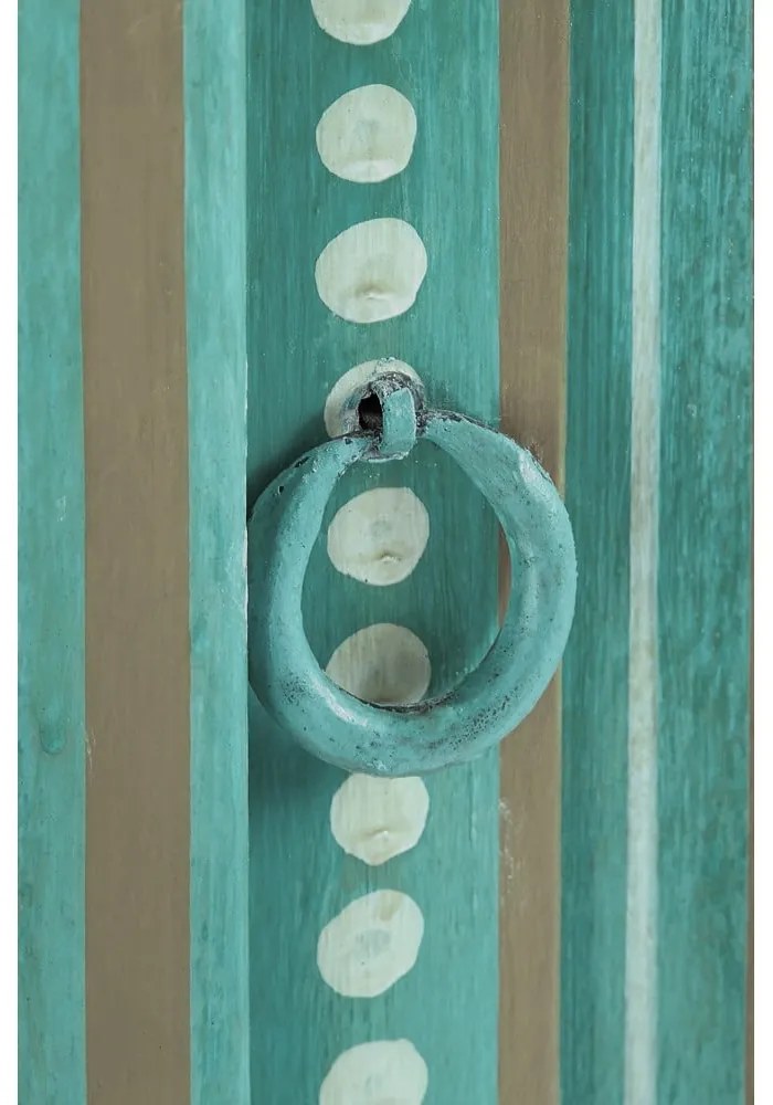 Зелено шкафче от масивно манго 87x152x38 cm Prem – Støraa