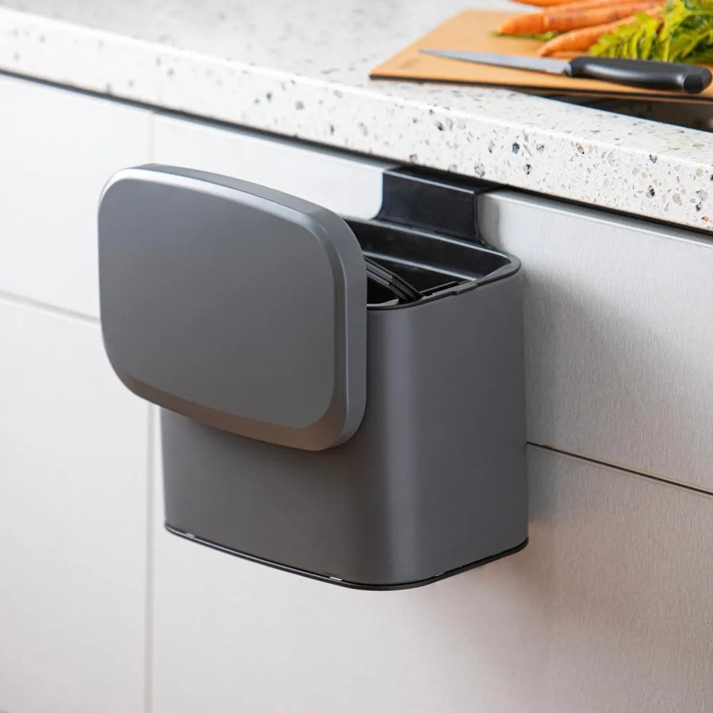 Тъмносив контейнер за компостируеми отпадъци 4 l Essentials – Ladelle