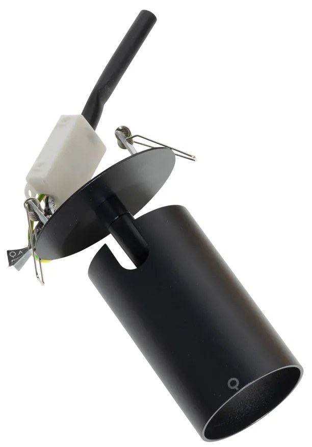 Модерен вграден прожектор черен GU10 50mm - Chels