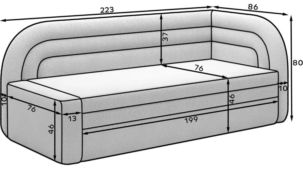 Розов шенилов сгъваем/с място за съхранение диван ляв ъгъл 223 cm Fabillo – ELTAP