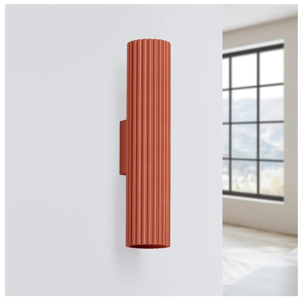 Стенна лампа в тухлен цвят Gleam – Sollux