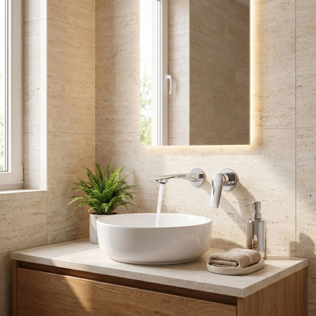 Смесител за мивка за вграждане REA VISION Chrome + BOX