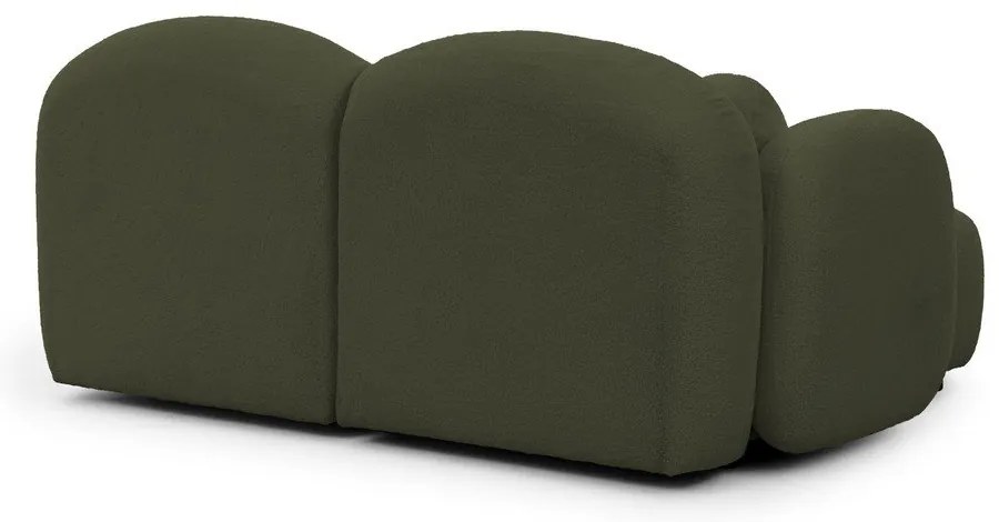 Зелен ъглов диван от букле (ляв ъгъл) Orbit – Ropez