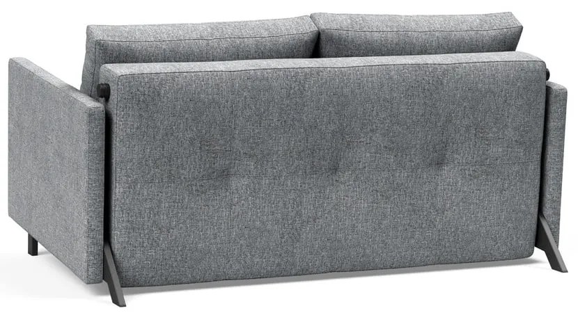 Сив разтегателен диван с подлакътници Twist Granite, 100 x 154 cm Cubed - Innovation