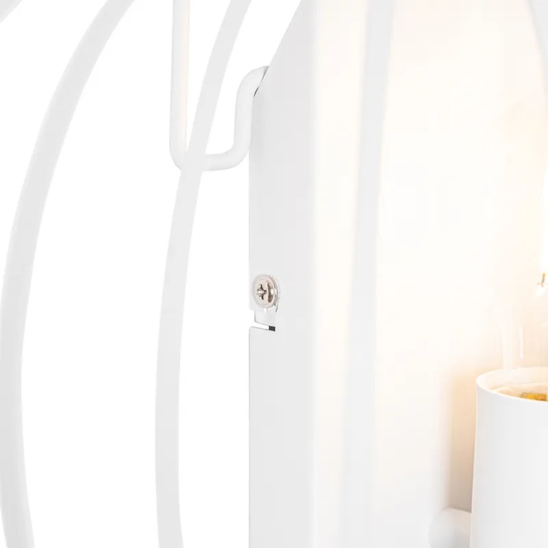 Дизайнерски стенен аплик бял 39 см - Johanna