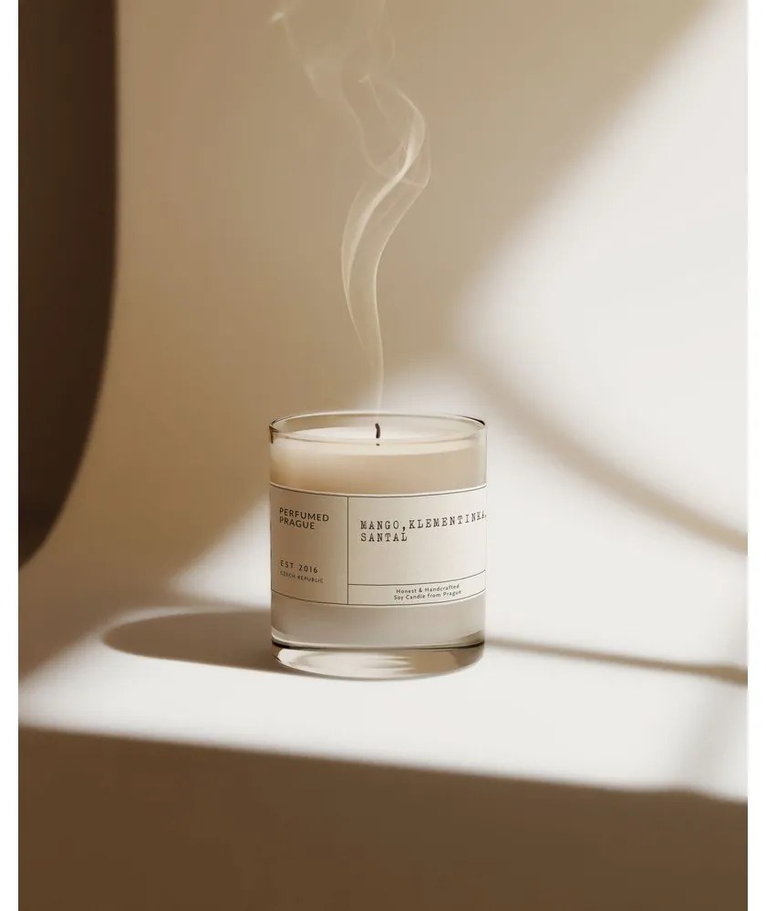 Ароматна свещ от соев восък време на горене 40 час #67 Mango, Clementine, Sandalwood – Perfumed Prague