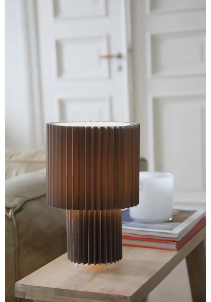 Сива настолна лампа с текстилен абажур (височина 32 cm) Catis – Markslöjd