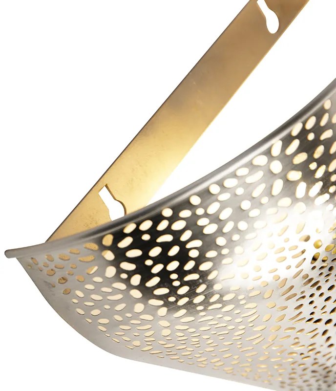 Ориенталска стенна лампа стомана със светлинен ефект - Sinbad