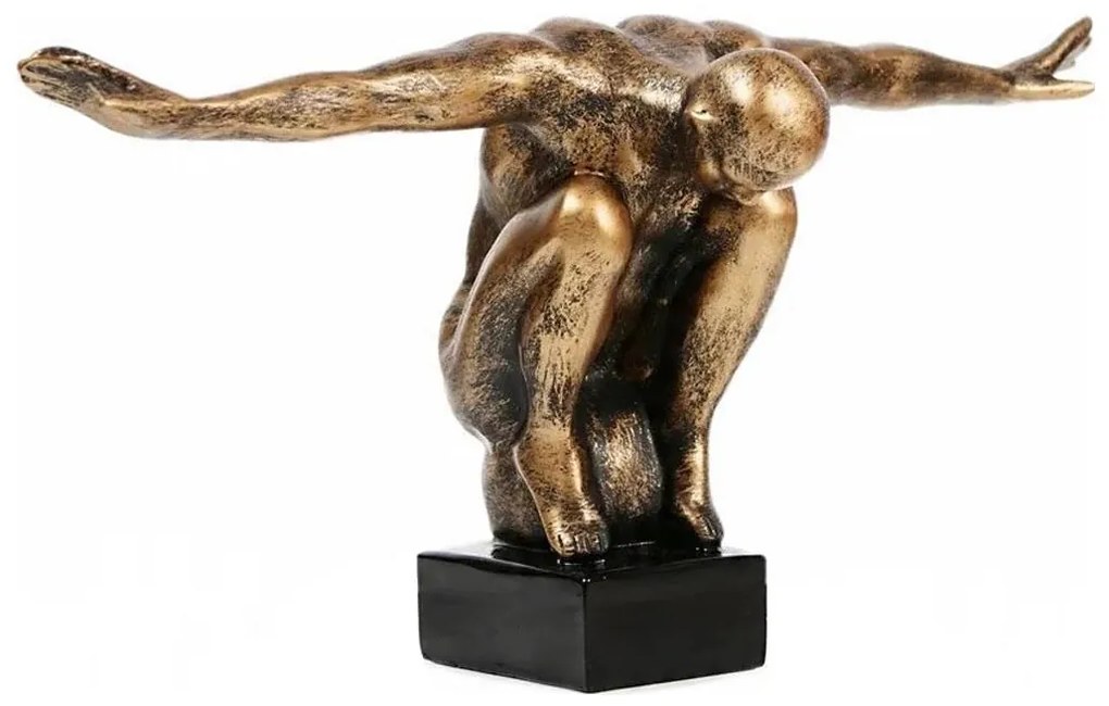 Настолна декорация 25x41x20 см смола/златиста патина