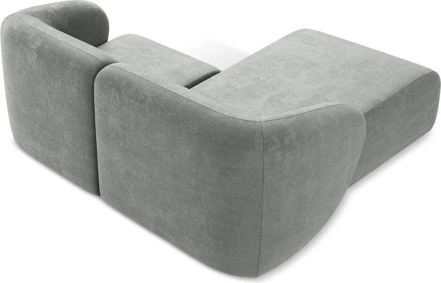 Сив шенилов ъглов диван (ляв ъгъл) Lani – Makamii