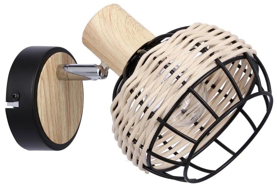 Черно-кремава стенна лампа ø 12 cm Tajga - Candellux Lighting