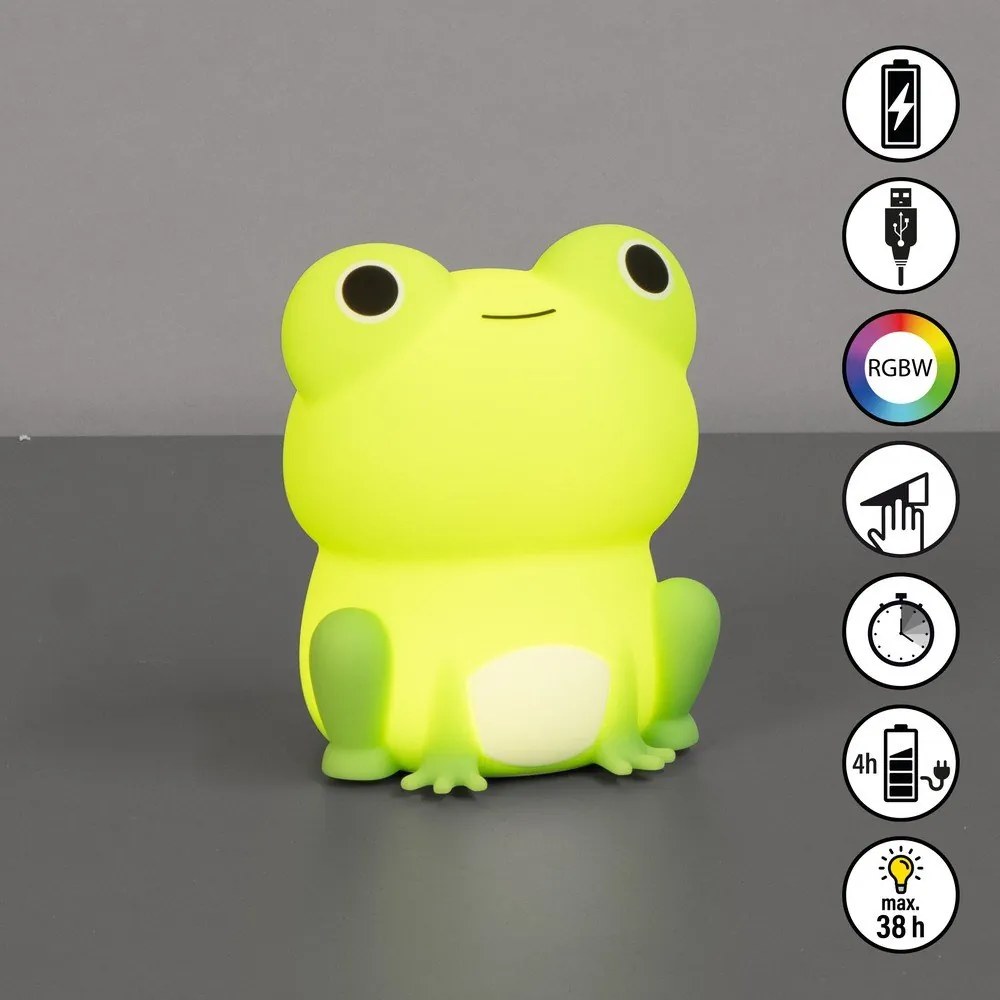 Зелена детска нощна лампа Willi – Fischer &amp; Honsel