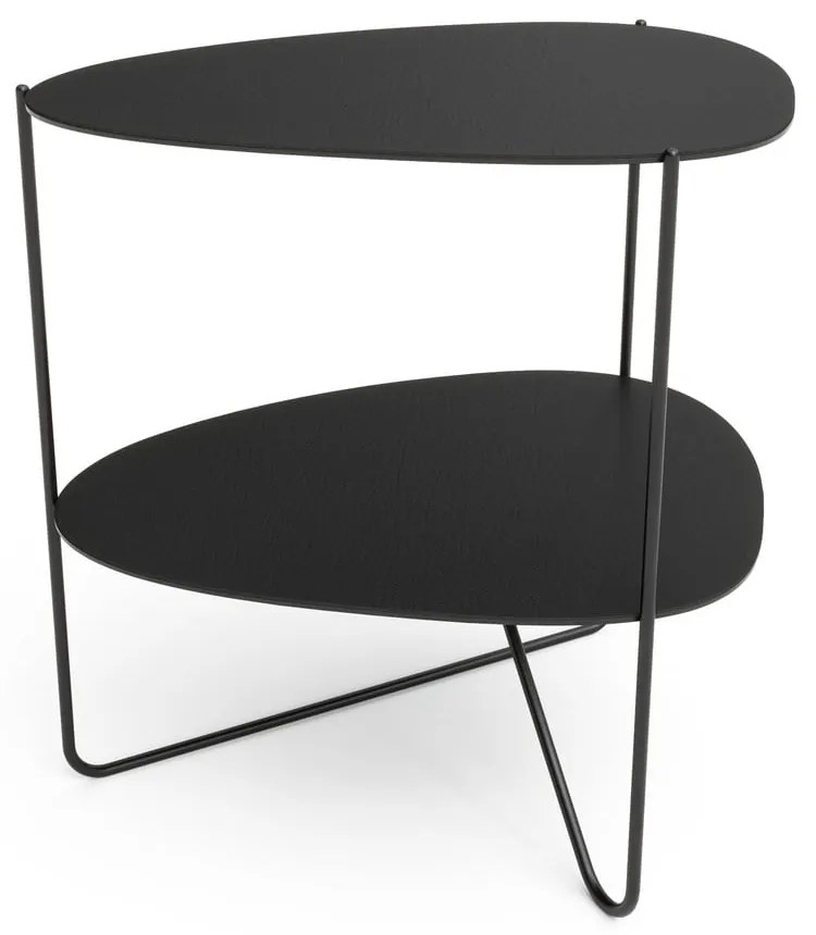 Черна метална масичка за кафе 37x44 cm Curve Double Bull – LIND DNA