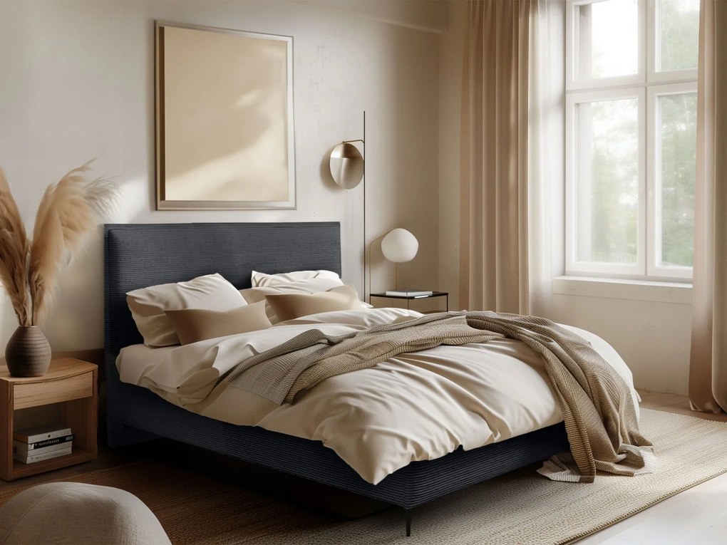 Тапицирано легло Puretta-Черен-180 x 200