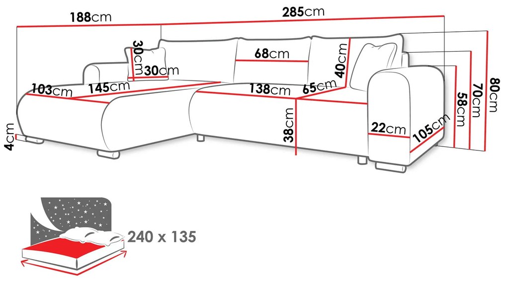 Ъглов диван Merkos I-Зелено