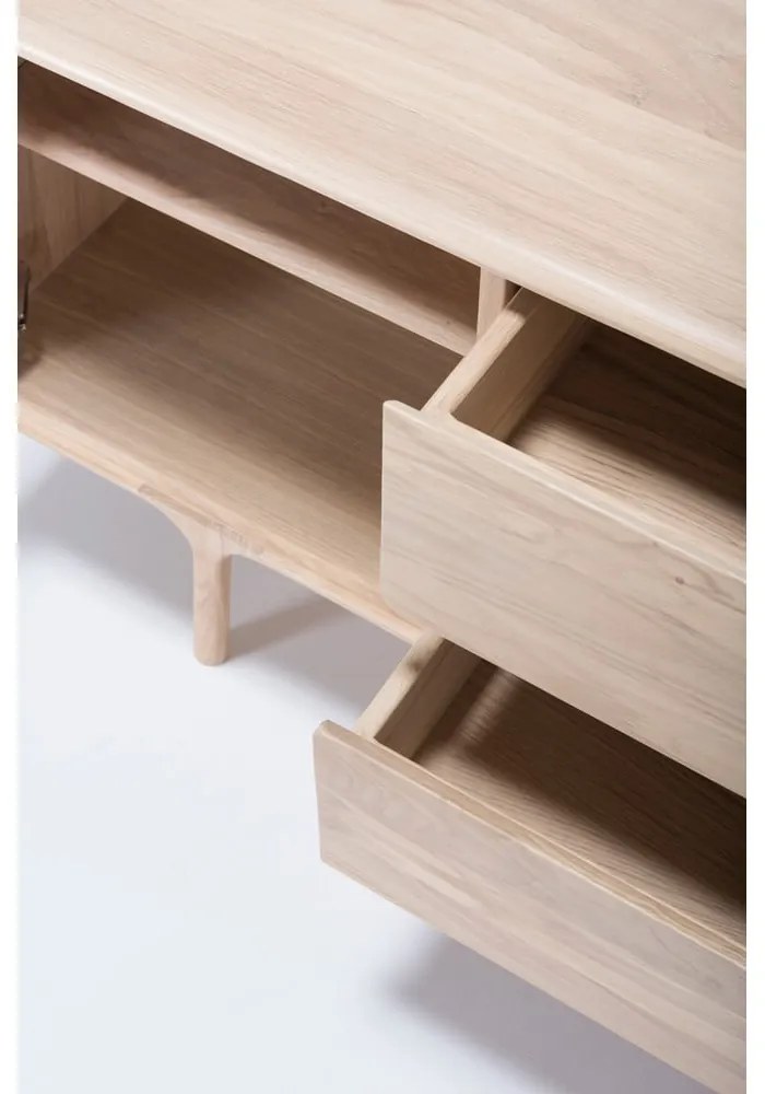 ТВ скрин от масивна дъбова дървесина Естествено Fawn - Gazzda